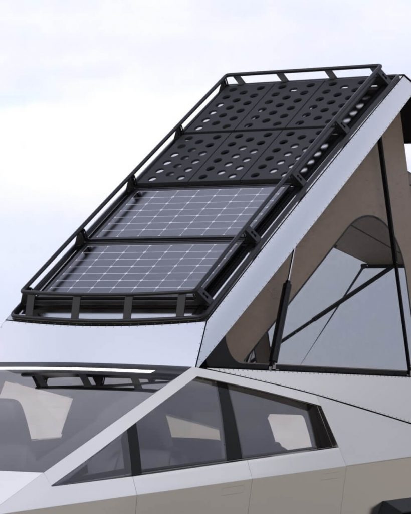 roof racks can accommodate many accessories including solar panels.